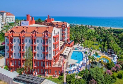 Самолетна почивка в Турция! 7 нощувки на човек на база Ultra all inclusive в Royal Atlantis Beach 4*, Сиде, Турска ривиера с двупосочен чартърен полет​ от София - Снимка