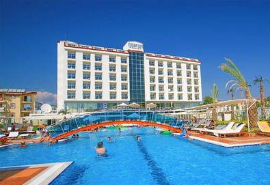 Самолетна почивка в Турция! 7 нощувки на човек на база All inclusive в Side Kum Hotel 5*, Сиде, Турска ривиера с двупосочен чартърен полет от Варна - Снимка